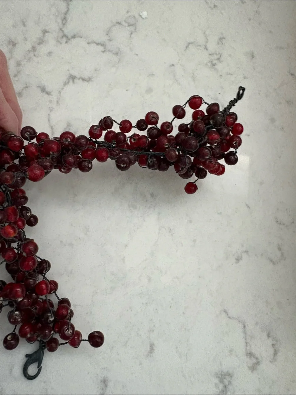 Rare Pottery Barn Red Pepperberry Garland Strand